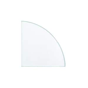 Infinity Edge Clear 9 in x 9 in Gloss Glass Wall Mount Corner Shelf (0.44 sq. ft./Each)