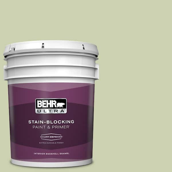 BEHR ULTRA 5 gal. #ECC-12-2 Meadow Glen Extra Durable Eggshell Enamel Interior Paint & Primer