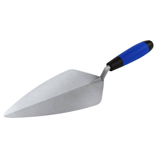 Bon Tool 9 in. x 4-1/4 in. Narrow London Pro Stainless Steel Brick Masonry Trowel with Comfort Grip Handle