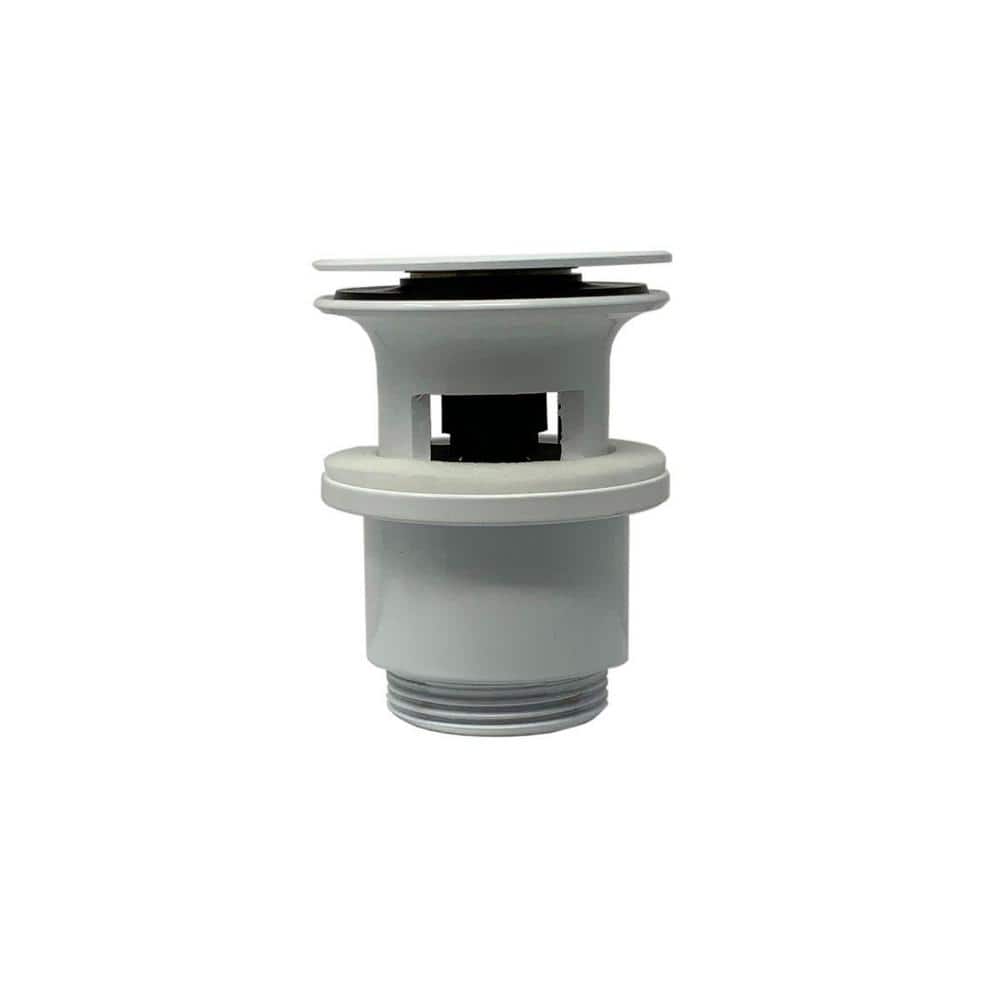 1-1/4 in. Bathroom Push Waste Drain with Overflow, Glossy White price history on PriceWatchPro