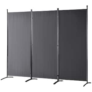 6.1 ft. Room Divider, 3-Panel Folding Privacy Screens, Fabric Partition for Office, Bedroom, Dining Room, Freestanding