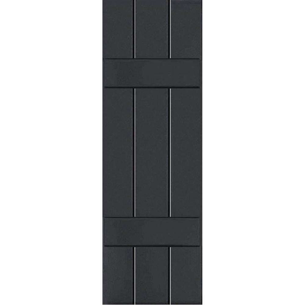 12 in. x 33 in. Exterior Real Wood Sapele Mahogany Board and Batten Shutters Pair Black price history on PriceWatchPro