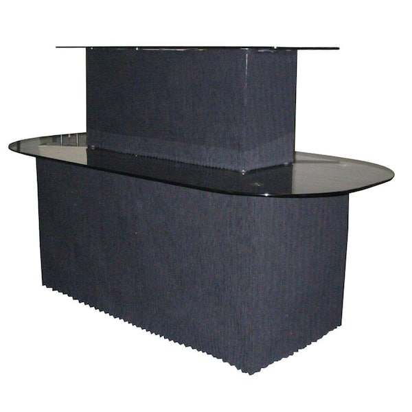 Filament Design Catherine Display Table in Black Glass and Graphite