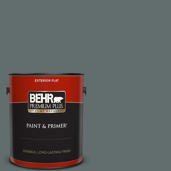 BEHR PREMIUM PLUS 1 gal. #PPU12-19 Mountain Pine Flat Exterior Paint & Primer