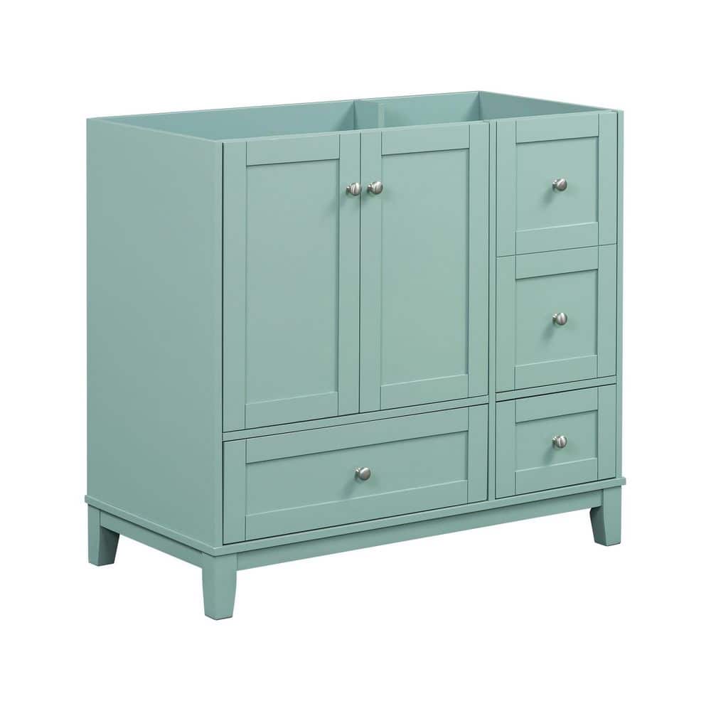 17.50 in. W x 34 in. D x 33 in. H Wood Bath Vanity Cabinet Without Top in Green price history on PriceWatchPro