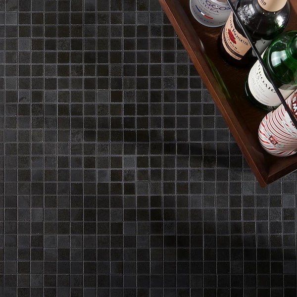 Hempstead Iron 11.81 in. x 11.81 in. Square Matte Porcelain Mosaic Tile (0.97 sq. ft./Sheet)