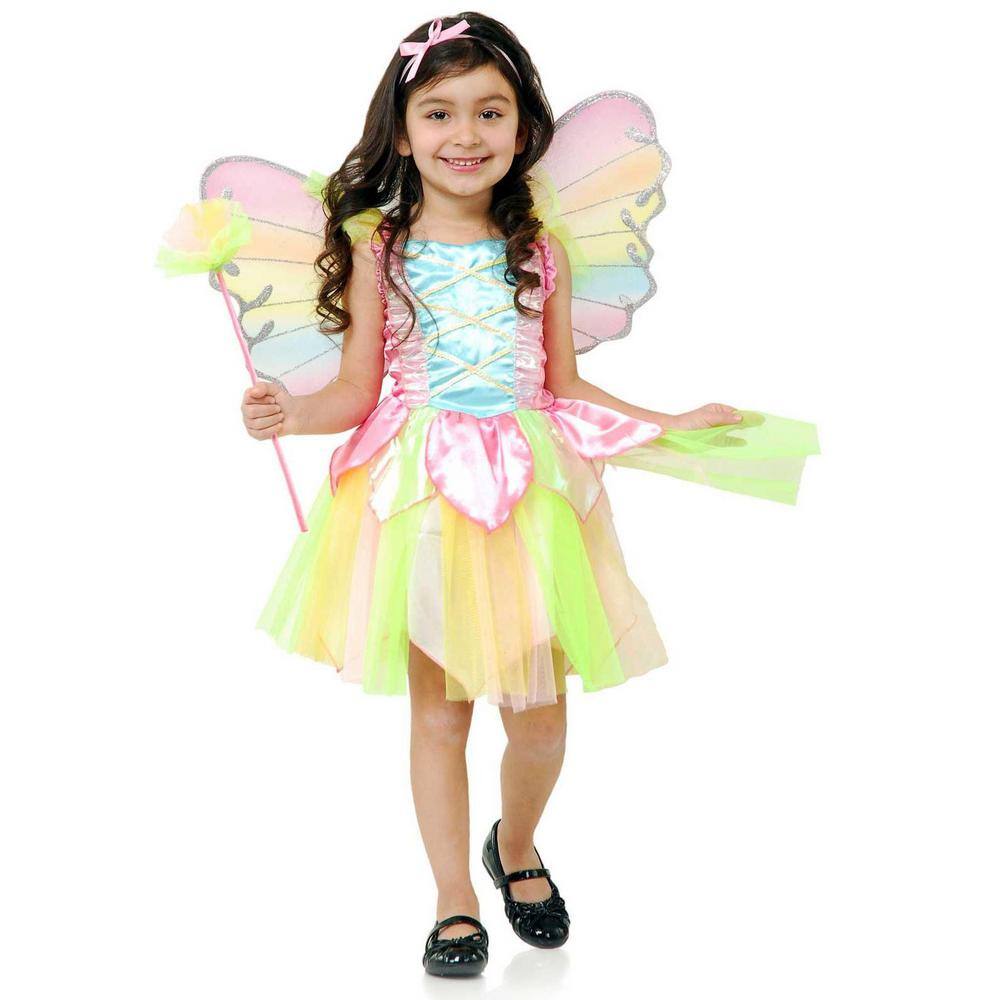 X Small Girls Rainbow Princess Fairy Kids Halloween Costume Ch84338 Xs The Home Depot