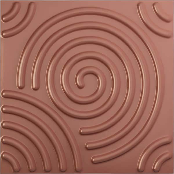Ekena Millwork 19-5/8-in W x 19-5/8-in H Spiral EnduraWall Decorative 3D Wall Panel Champagne Pink