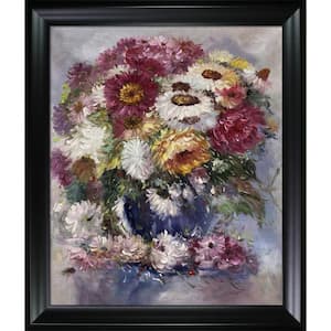 Impressionistic Flowers by Amelie Beaury-Saurel Black Matte Framed Abstract Oil Painting Art Print 25 in. x 29 in.