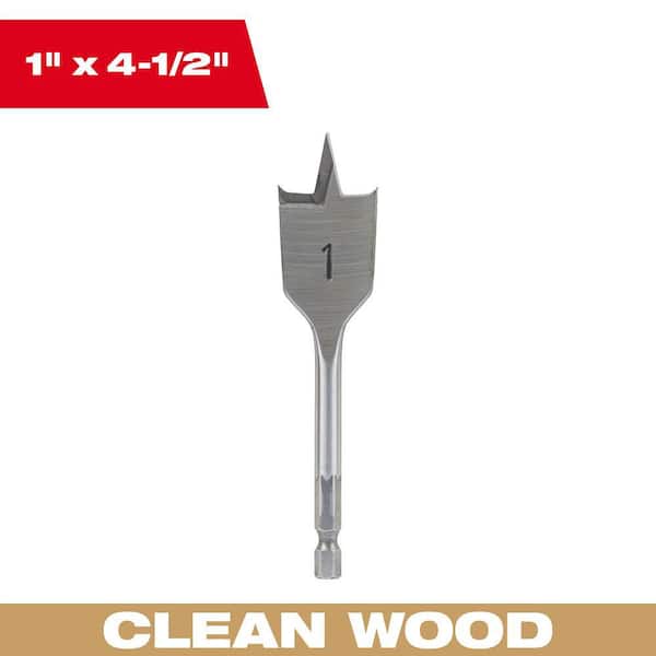 1 in. x 4.5 in. Flat Boring Bit