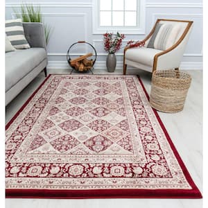 Century Panel Red 8 ft. x 10 ft. Area Rug