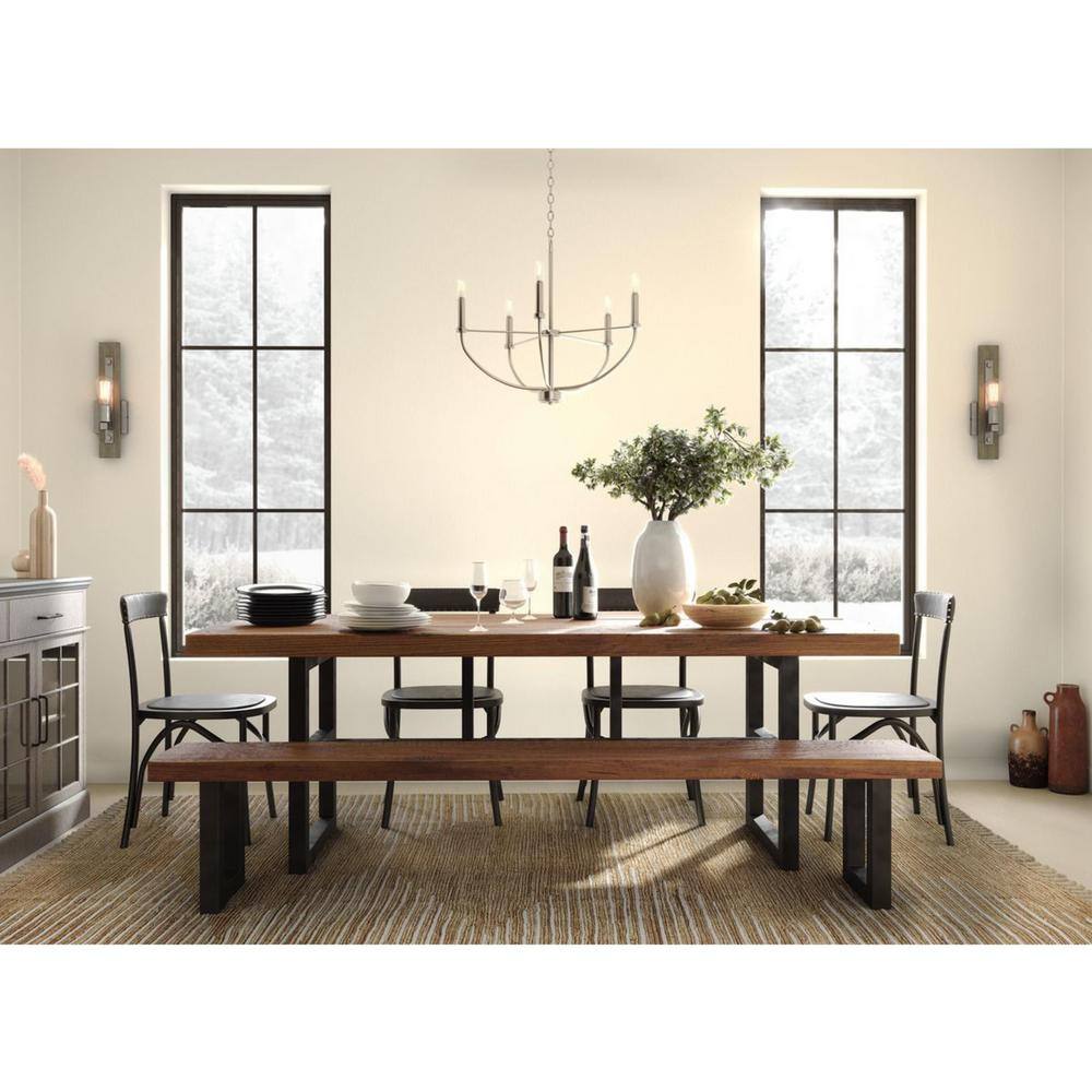 Leyden Brushed Nickel 5-Light Farmhouse Chandelier