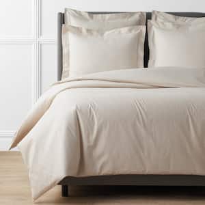 Legends Hotel Oatmeal Solid Supima Cotton Percale Twin Duvet Cover