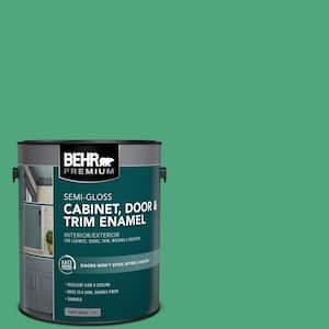 1 gal. #P420-5 Shamrock Green Semi-Gloss Enamel Interior/Exterior Cabinet, Door & Trim Paint