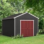 Professionally Installed Rookwood 10 ft. x 14 ft. Outdoor Ranch style Wood Shed with Onyx Black Shingles (140 sq. ft.)