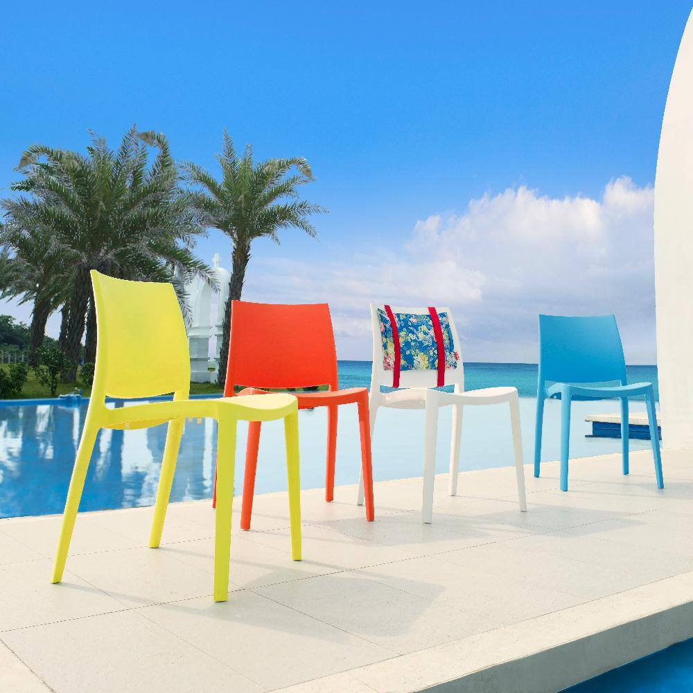 Lagoon Sensilla 4-Piece Stackable Gray Dining Chair Set