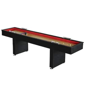 Avenger 9 ft. Avenger Shuffleboard for Family Game Rooms with Padded Gutters, Leg Levelers, 8 Pucks and Wax