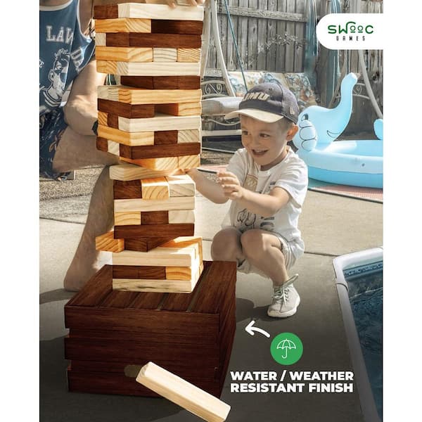 SWOOC Giant Tumble Tower with 2-in-1 Storage Crate and Game Table SNC - The  Home Depot