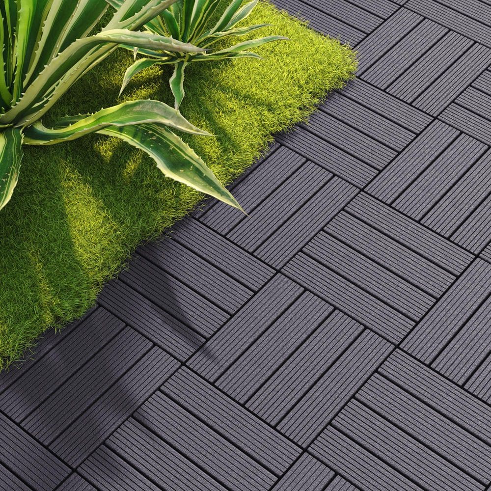 GOGEXX 12 in.W x 12 in. L Outdoor Striped Square PVC Drainage