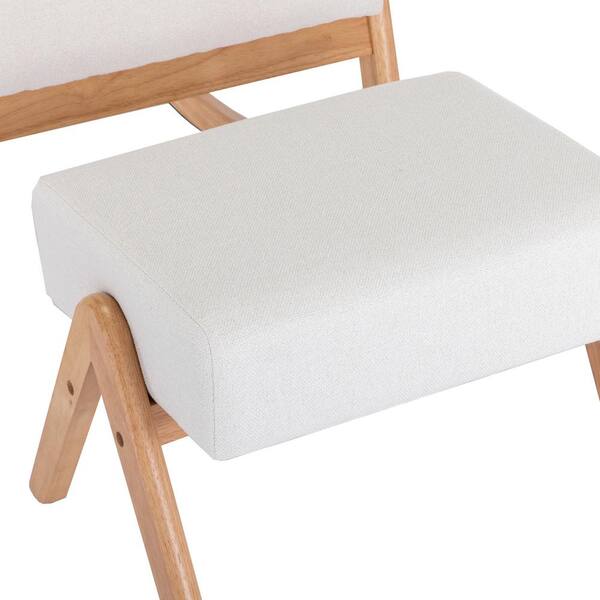 HOMCOM 15 Small Padded Ottoman Foot Stool with Wrinkle Fabric