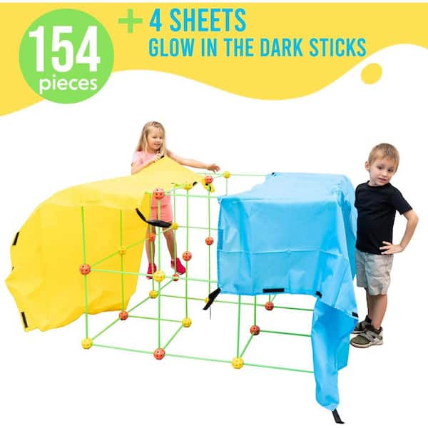 4 Orange Replacement Balls Discovery Kids Build & Play Construction Fort Tent 