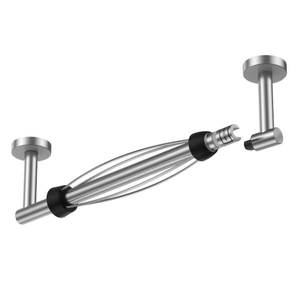 Under Cabinet Wall Mounted Paper Towel Holder in Brushed Nickel, SUS304 Stainless Steel with Ratchet