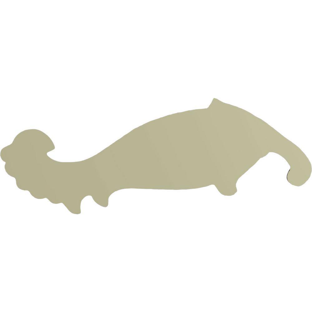Primed Gray Polyurethane Crown Scroll Onlay, 6.75" Wide