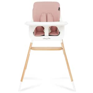 Nibble Pink Convertible 2-in-1 wooden Highchair