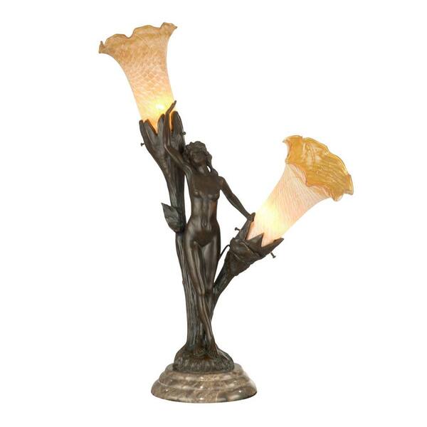 Dale Tiffany Floral Lady Art Glass Accent Lamp-DISCONTINUED