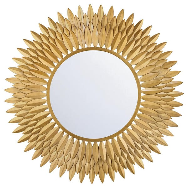 30 in. 0 Light Antique Gold Mirror