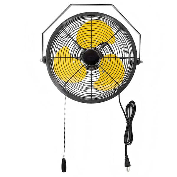 2500 CFM 12 in. High Velocity Wall Mounted Fan with IP44 Enclosure Motor, Metal Structure, 180° Tilting