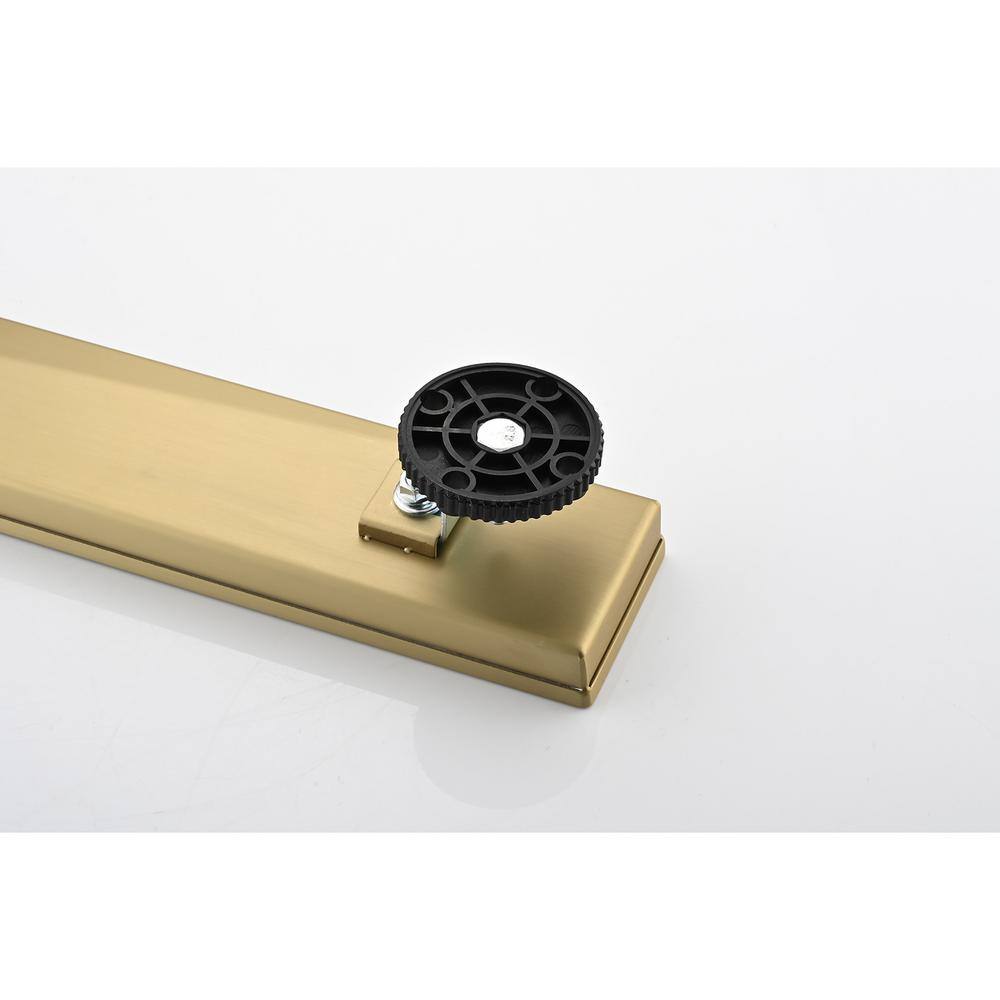 12-Inch Brushed Gold Stainless Steel Linear Shower Drain