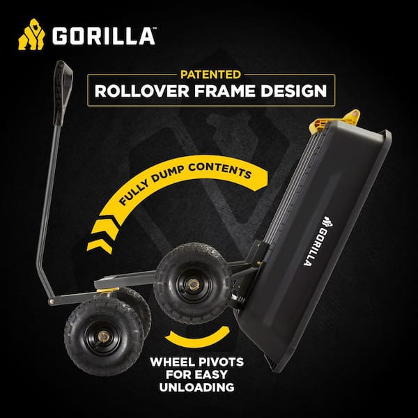 Gorilla Carts Poly Dump Cart 600 lb. cap.