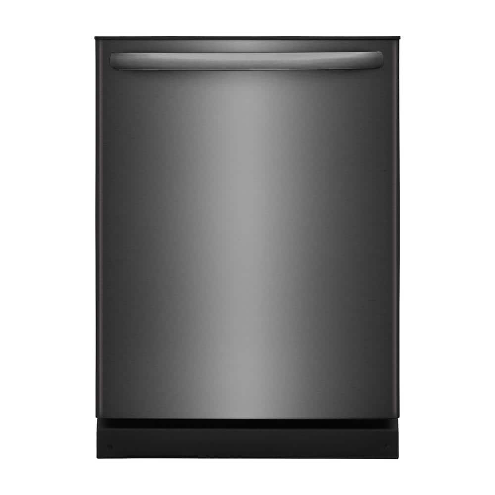 Frigidaire 24 In. in. Top Control Built-In Tall Tub Dishwasher in Black Stainless Steel with 4-Cycles, 54 dBA