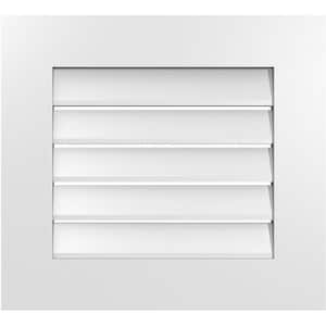 22 in. x 20 in. Vertical Surface Mount PVC Gable Vent: Functional with Standard Frame