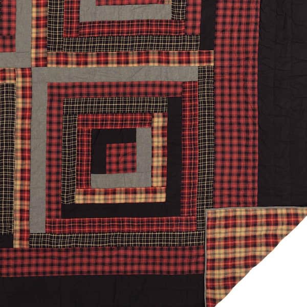 Cumberland Bedding Rustic Quilt Bedspread King Queen Twin Red Cotton Patchwork 