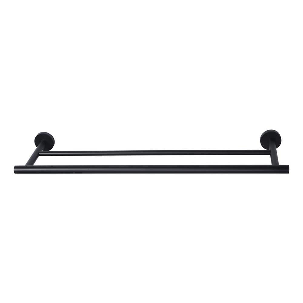 Round 24 in. Wall Mounted Towel Bar in Black price history on PriceWatchPro