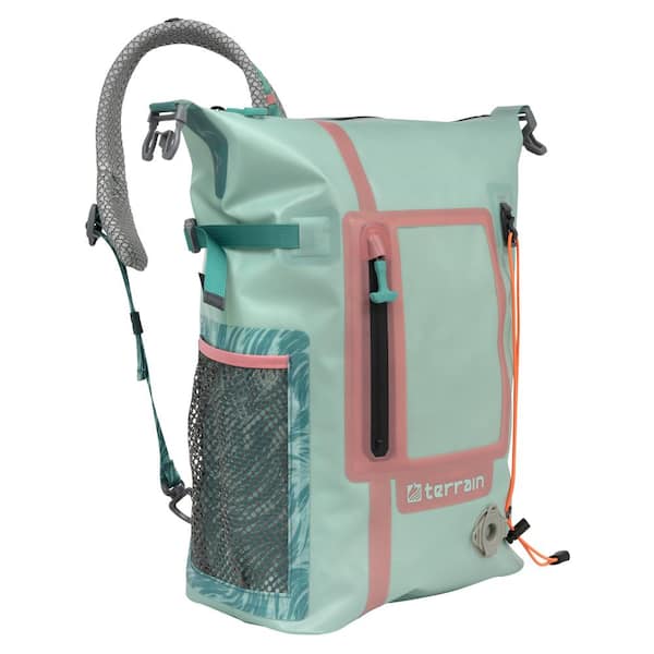 Terrain Adventure Waterproof Sling Pack, Sea Breeze and Salmon