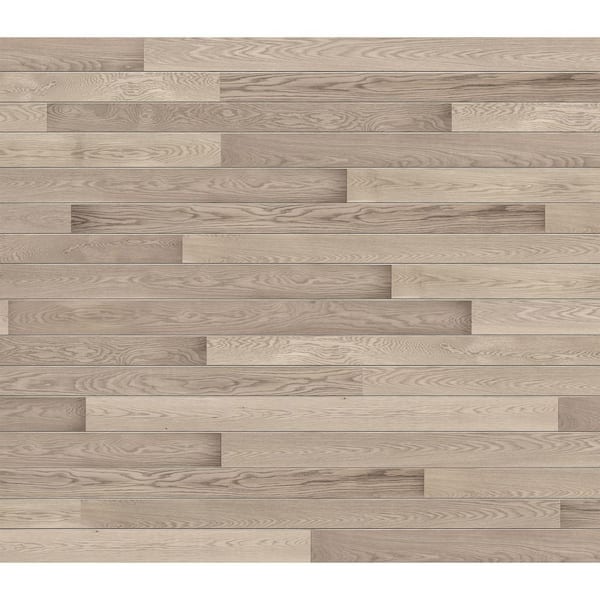 Clopay Modern Steel 8 ft x 7 ft Insulated 18.4 R-Value Wood Look Plank Coastal Gray Garage Door without Windows