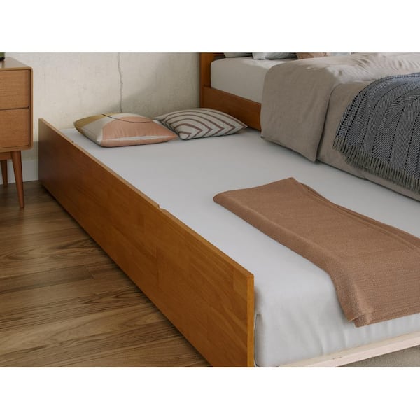 AFI Urban Light Toffee Natural Bronze Twin XL Frame Solid Wood Trundle Bed
