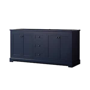 Avery 71 in. W x 21.75 in. D x 34.25 in. H Double Bath Vanity Cabinet without Top in Dark Blue