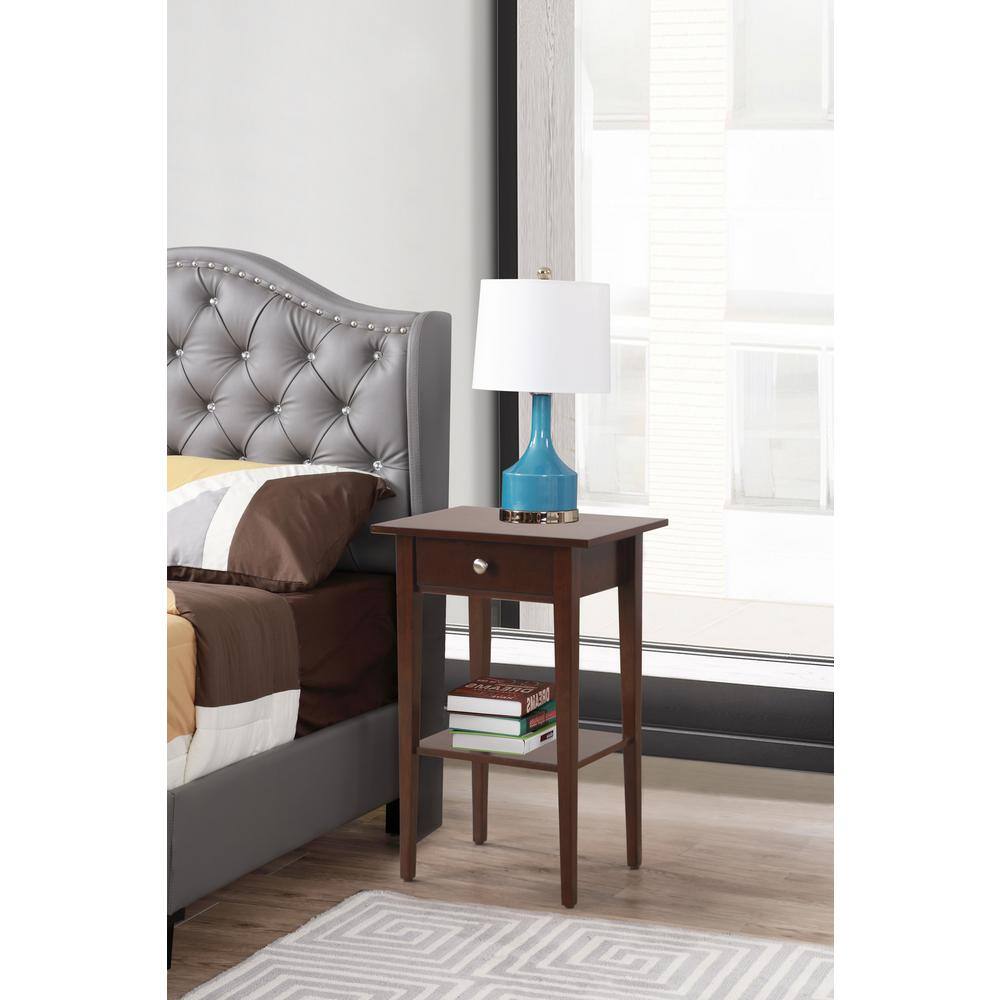 Dalton 1-Drawer Cappuccino Nightstand (28 in. H x 18 in. W x 14 in. D)