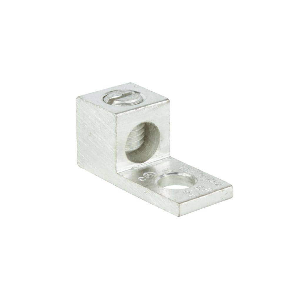 14 AWG to 2 AWG Dual Rated Mechanical Lug with 1 Conductor and 1 Hole Mount