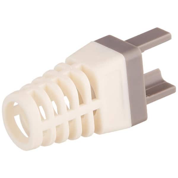 Platinum Tools Strain Reliefs for EZ-RJ45 Cat 6+ Connector Clamshell in Gray (50 per Clamshell)