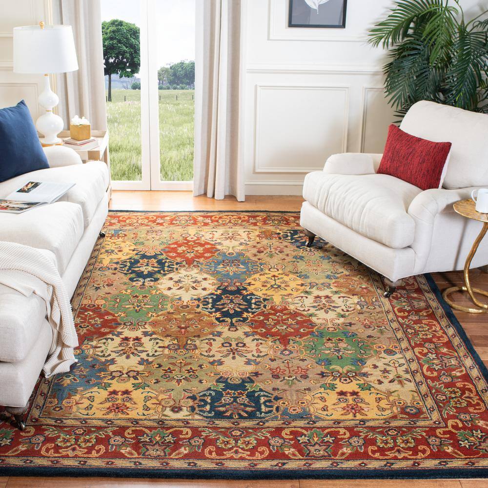 Handmade Heritage Multi-Burgundy Wool 10' Square Area Rug