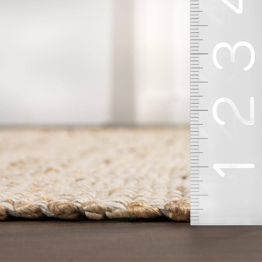 Elfriede Natural Jute-Cotton Blend 2x3 Handwoven Area Rug