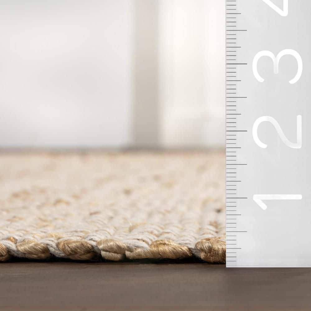 Elfriede Handwoven Jute-Cotton Blend 5x8 Natural Area Rug