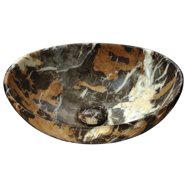 ANZZI Sona Series Ceramic Vessel Sink in Marbled Adobe
