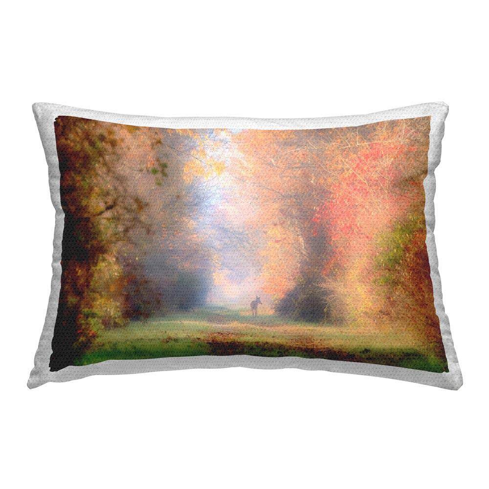 Fawn & Autumnal Foliage Outdoor Printed Throw Pillow by Carrie Ann Grippo-Pike price history on PriceWatchPro