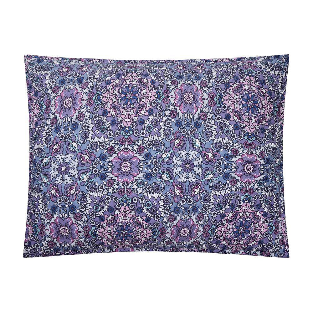 King Size Blue Cotton Reversible Quilt Set